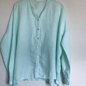 Eileen Fisher Organic Linen Top Size XL
